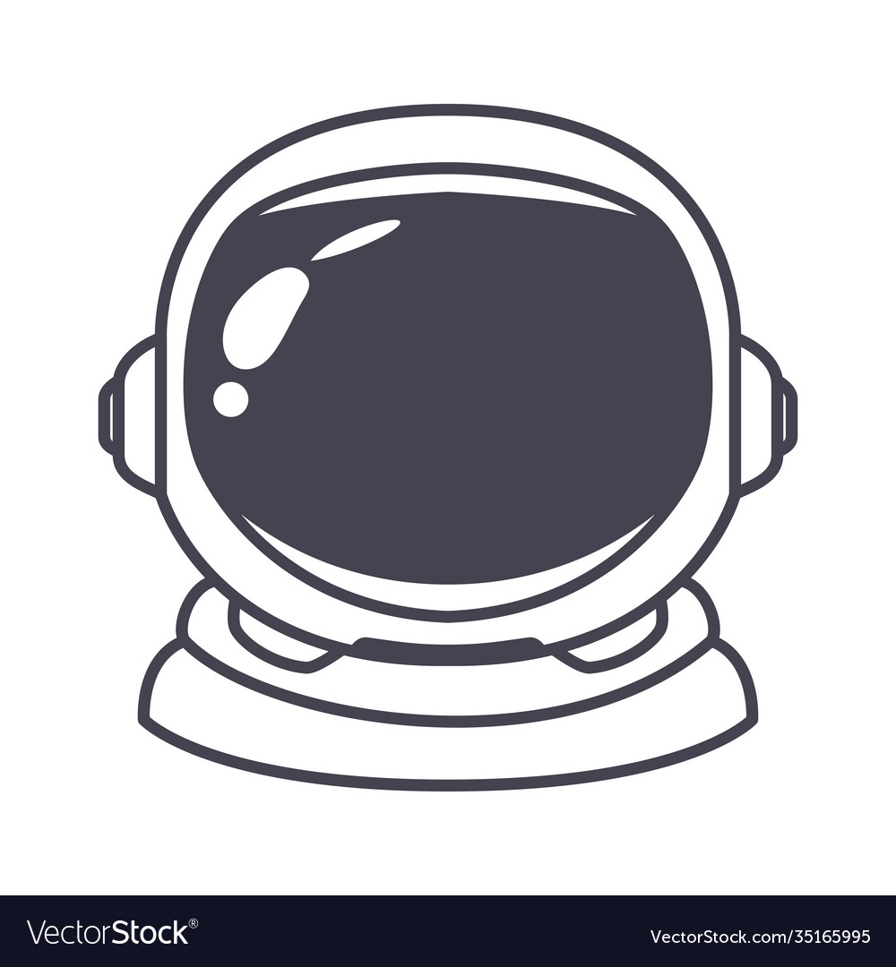 Astronaut helmet in a white background Royalty Free Vector