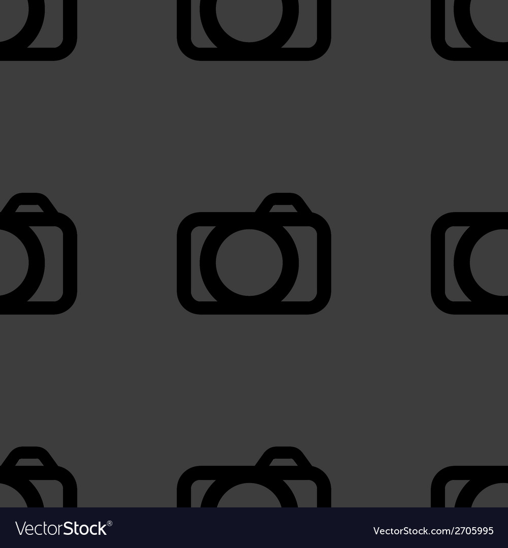 Camera web icon flat design seamless pattern