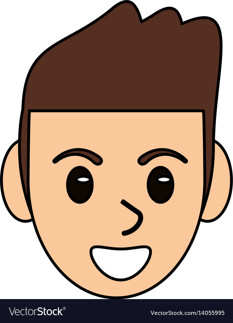 Cartoon head face man male design Royalty Free Vector Image