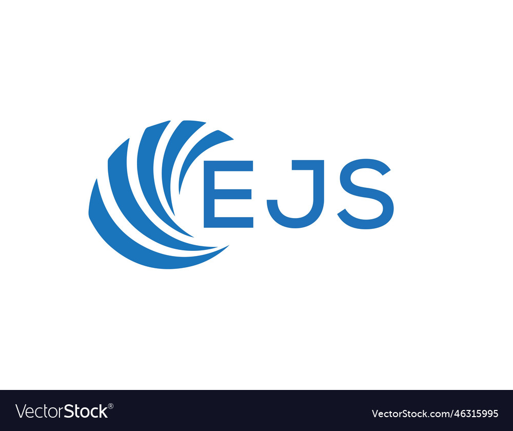 Ejs letter logo design on white background