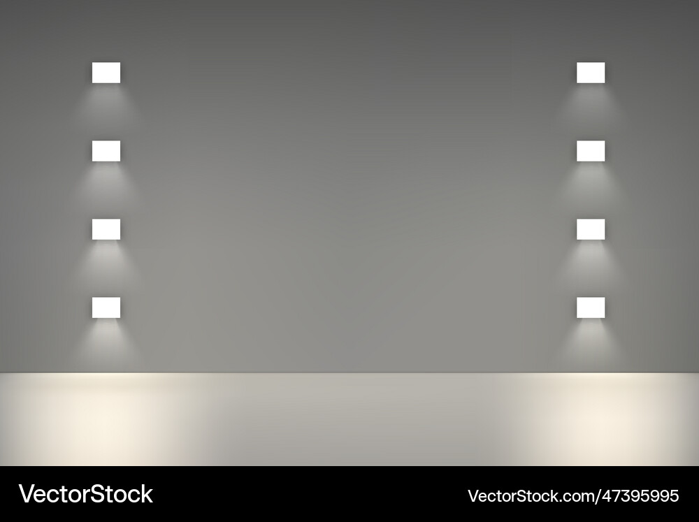Empty studio room background with spotlight Vector Image
