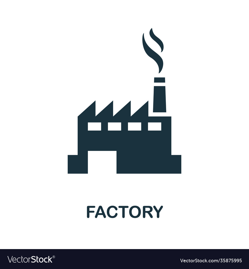 Factory icon simple element from global warming