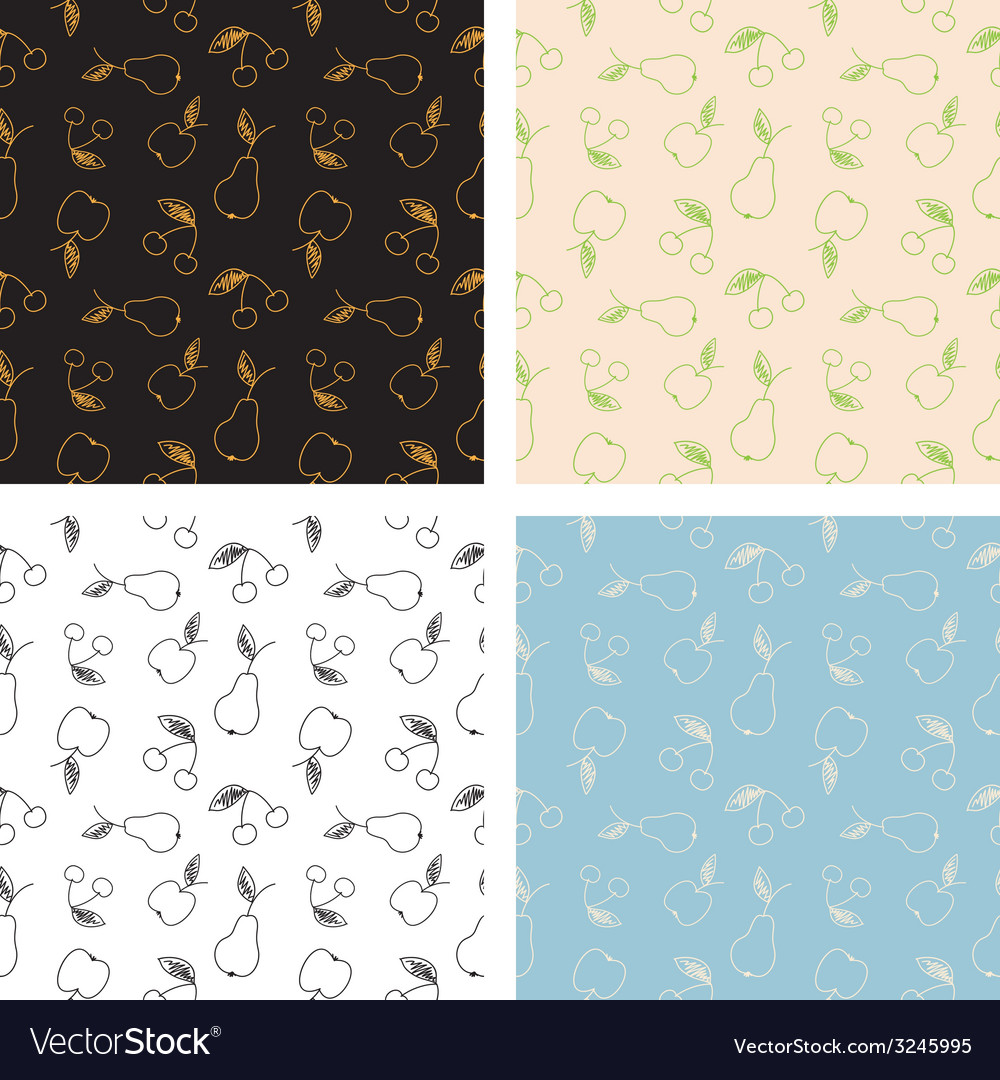 Fruit Sketch Pattern Set