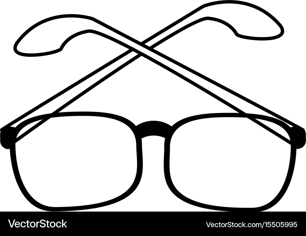 Glasses frame icon image Royalty Free Vector Image
