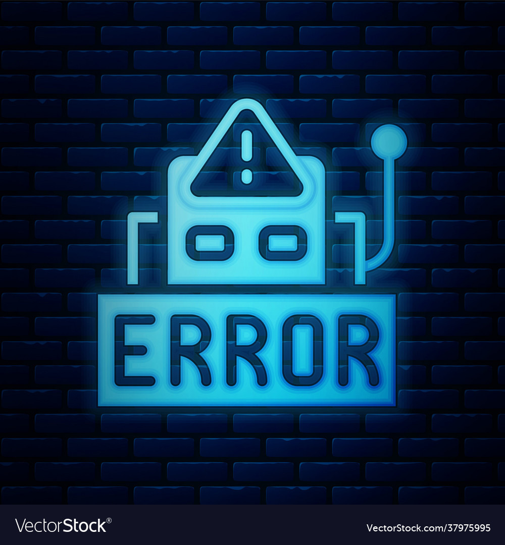 Glowing neon error in operation program