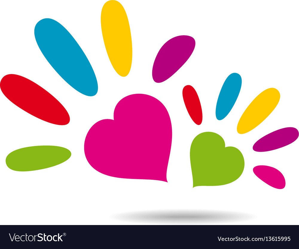 Hand with heart symbol Royalty Free Vector Image