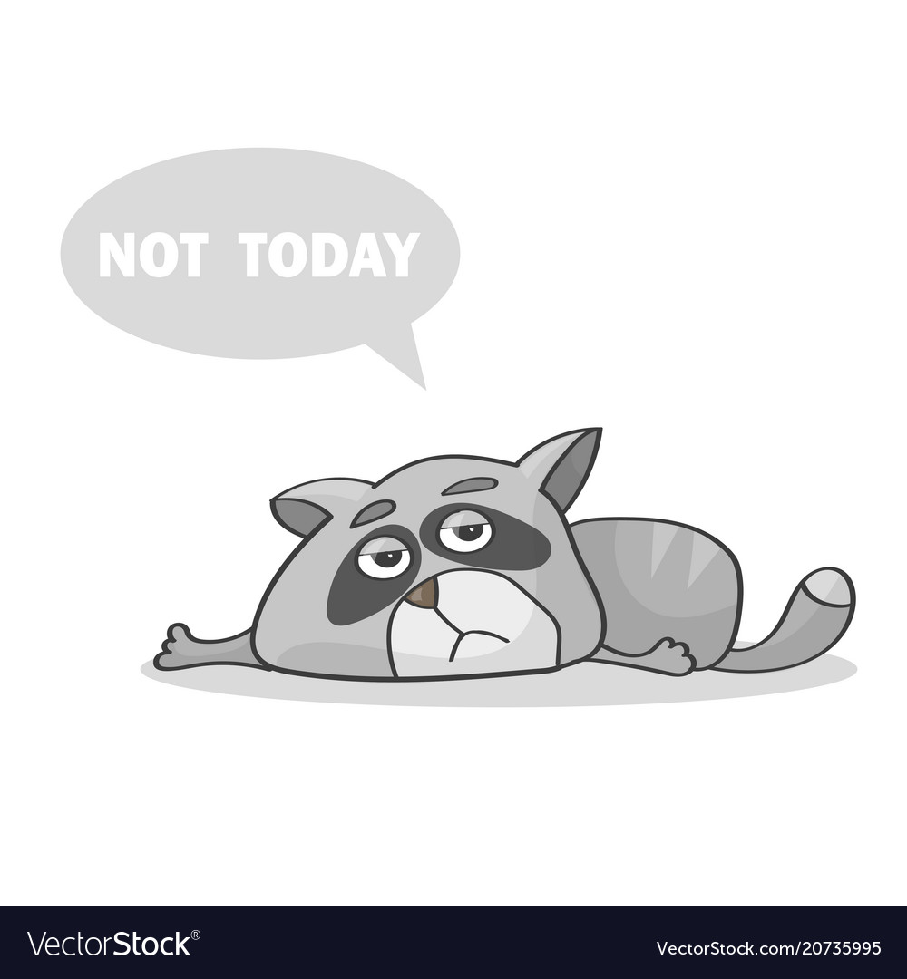 Lazy cat laying on the floor vector image Lazy cat laying on the floor