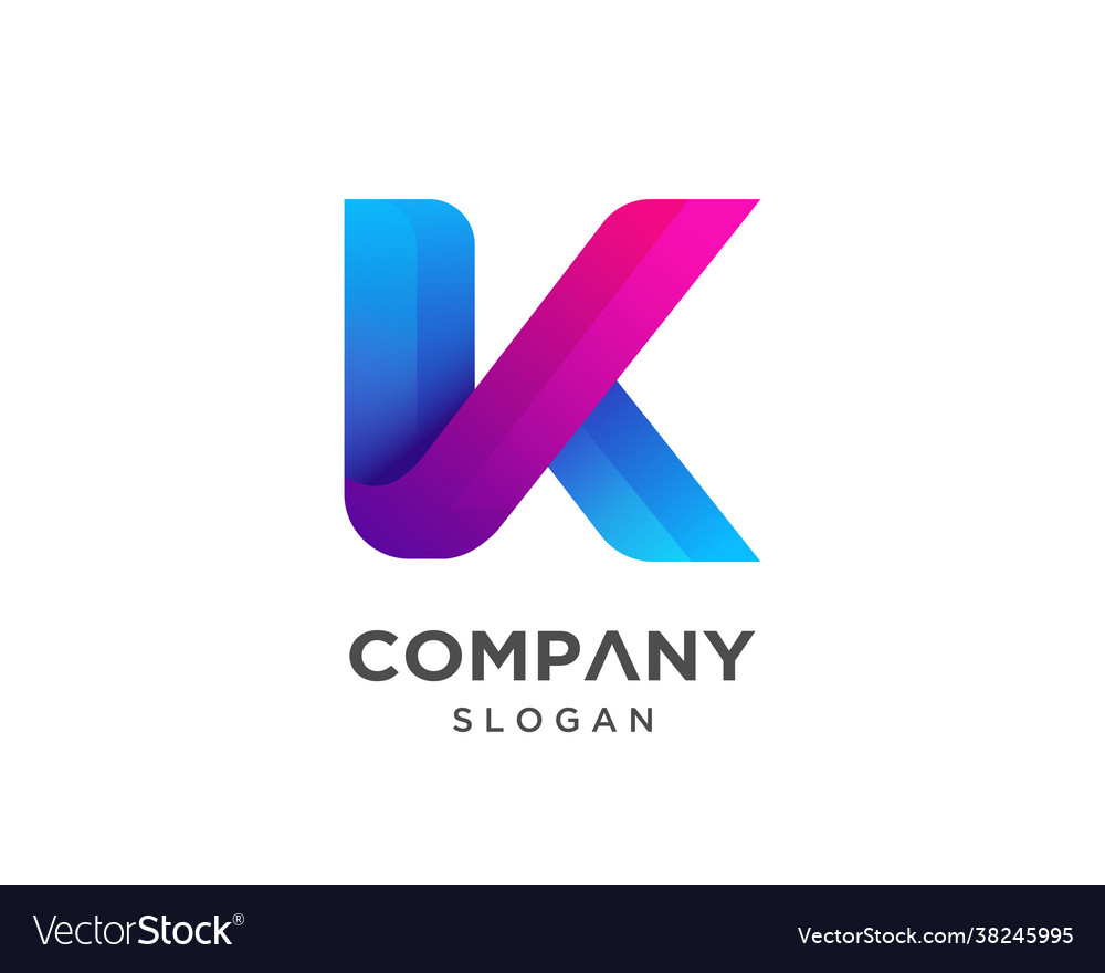 Letter k logo design template Royalty Free Vector Image