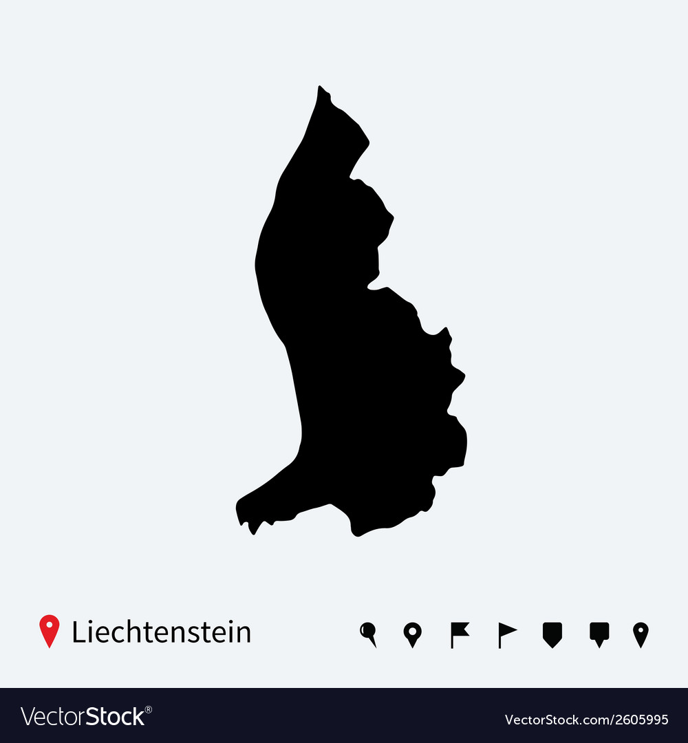 Liechtenstein Map with Navigation Icons