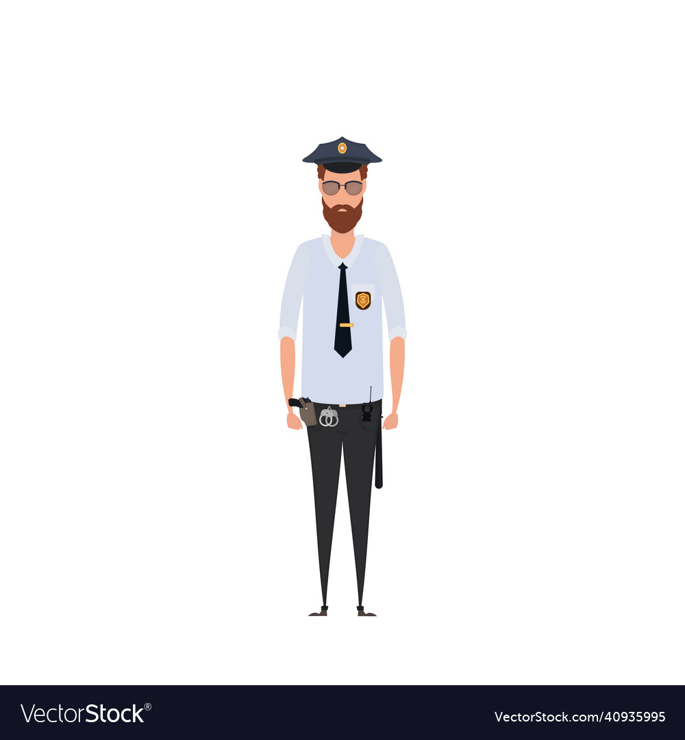 Man with pilot uniform in flat color design