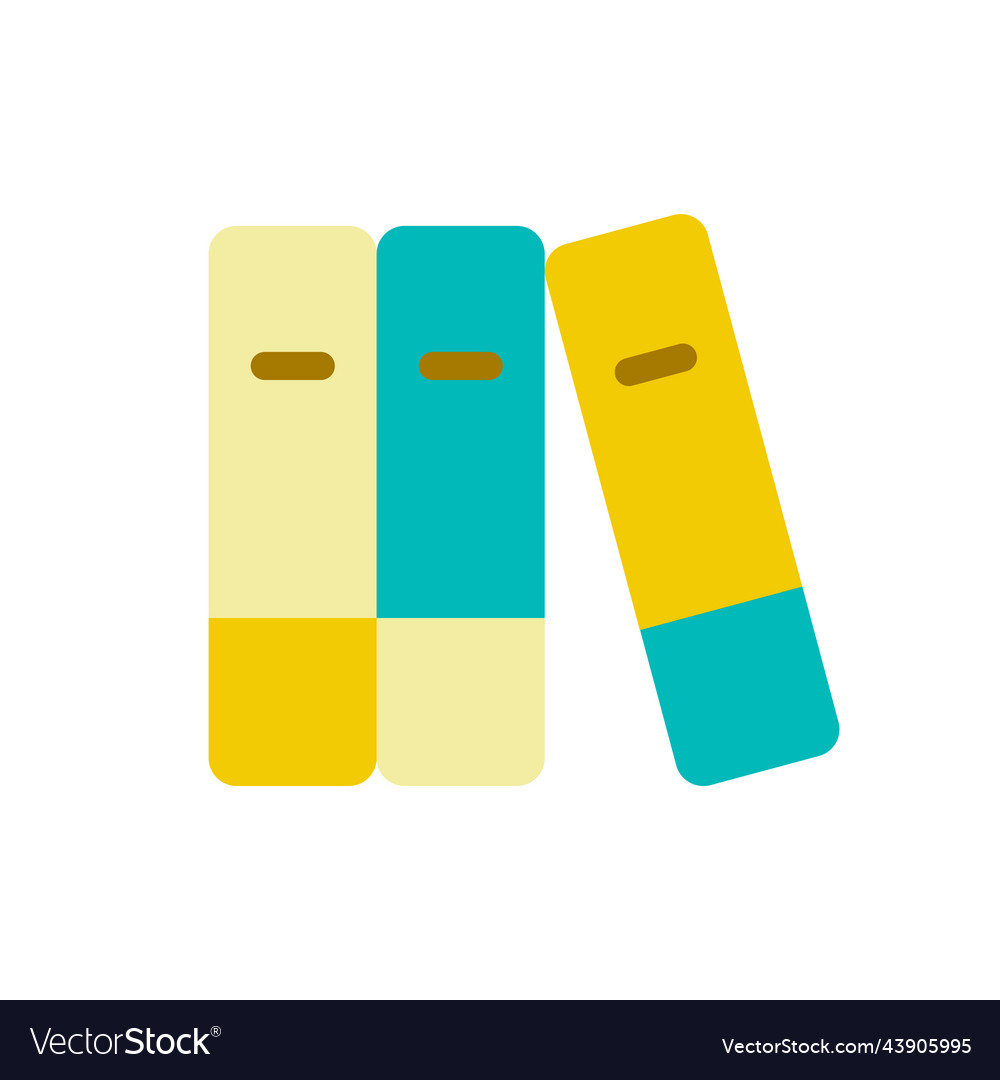 Messy bookshelf flat color ui icon