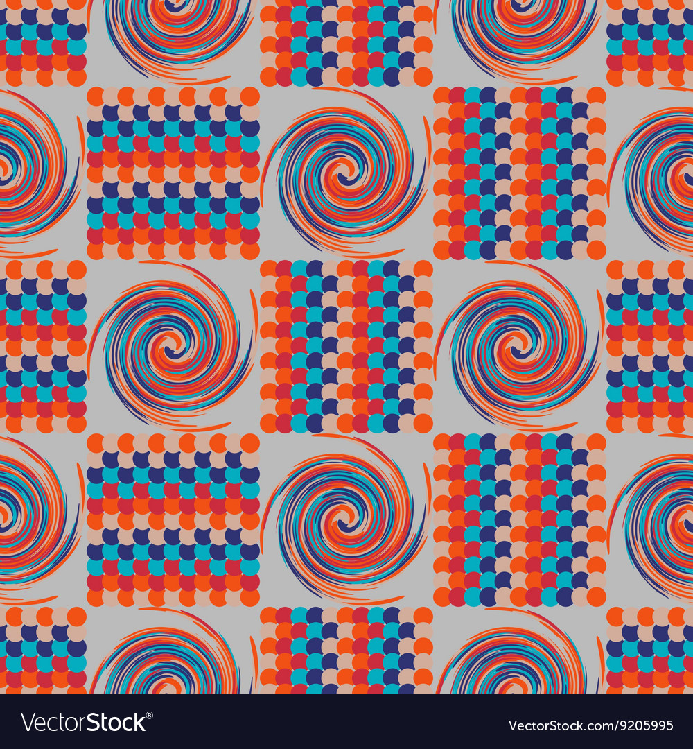 Pattern of circles and tornadoes