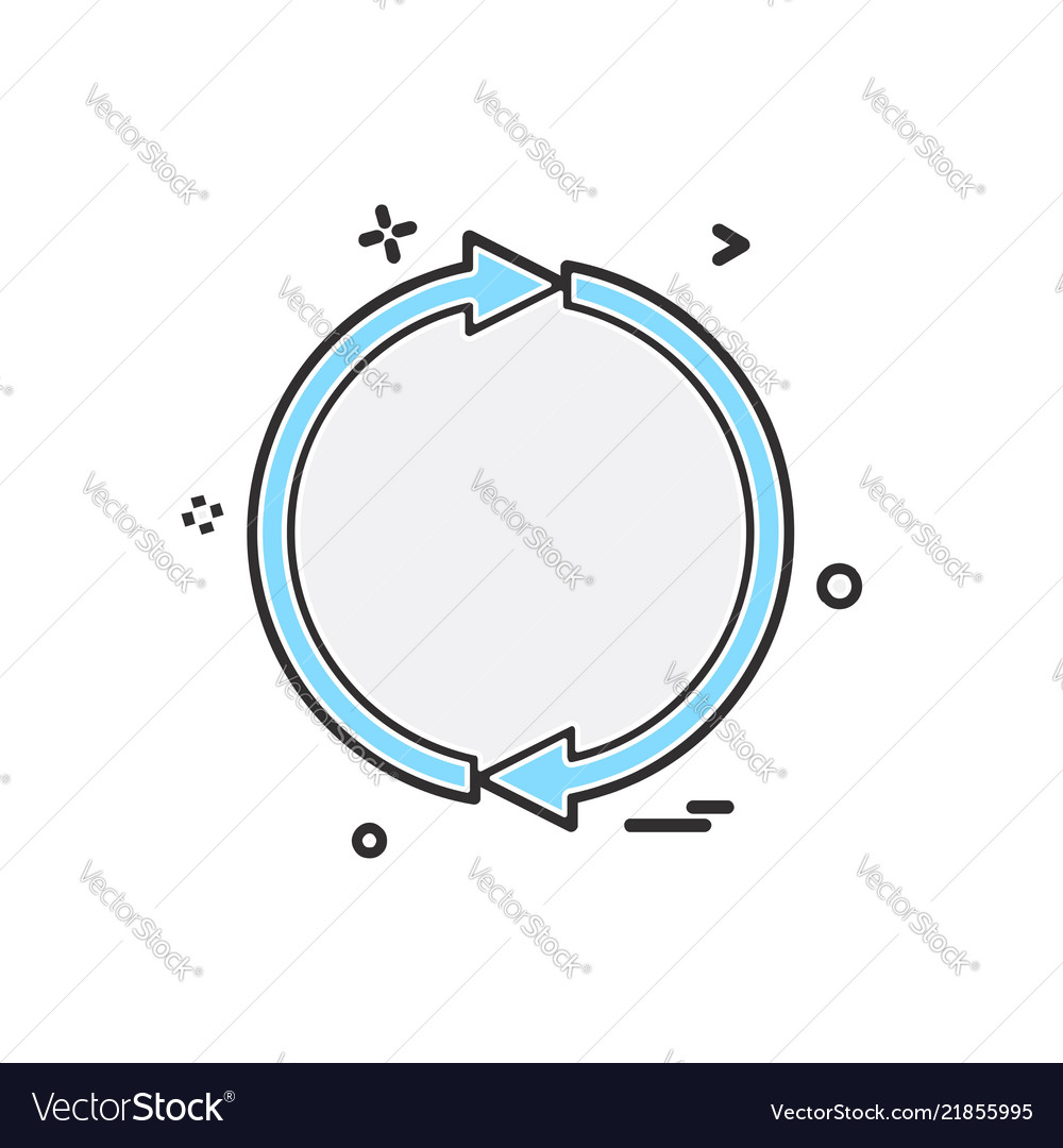 Refresh icon design vector image Refresh icon design