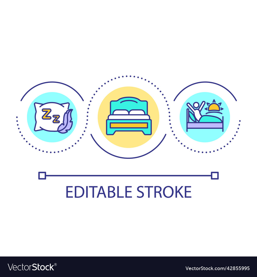 Resting enough during road trip loop concept icon vector image Resting enough during road trip loop concept icon