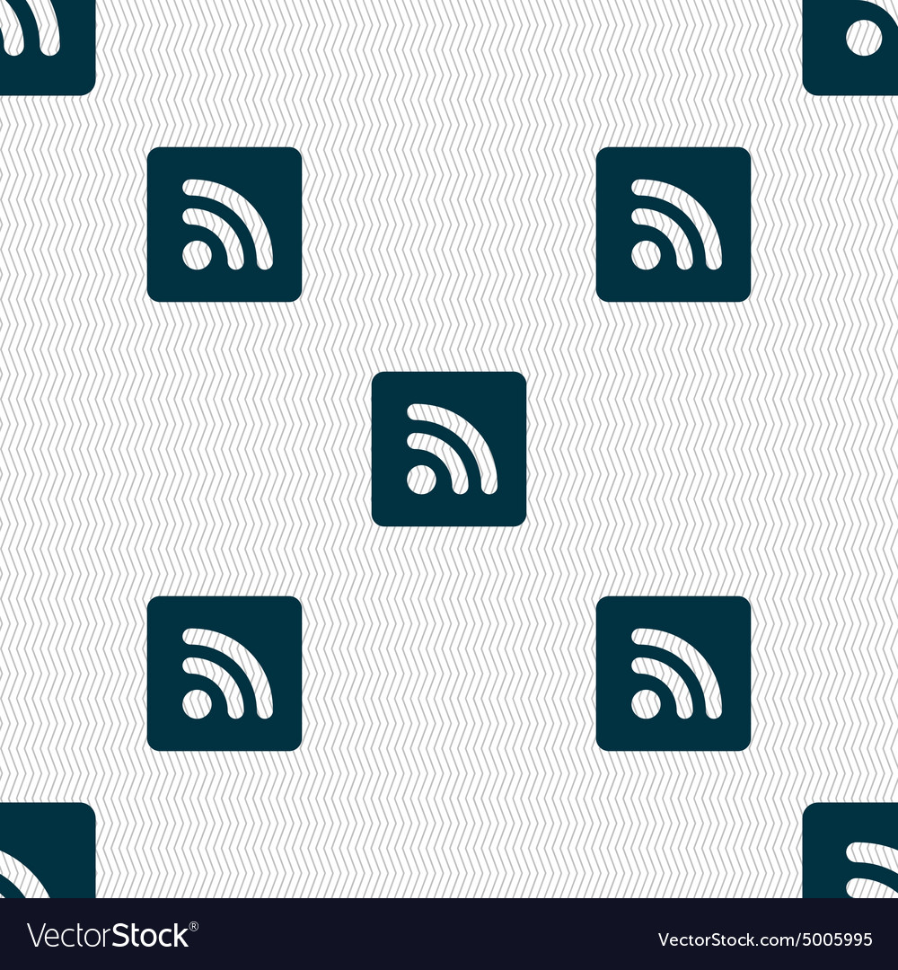 Rss feed icon sign seamless pattern with geometric