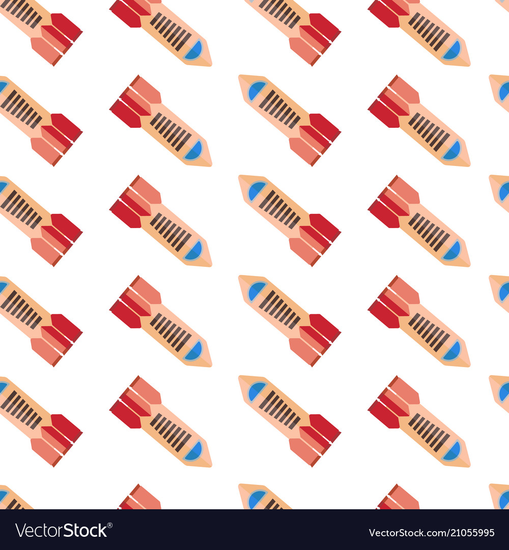 Seamless pattern with space rocket vector image Seamless pattern with space rocket