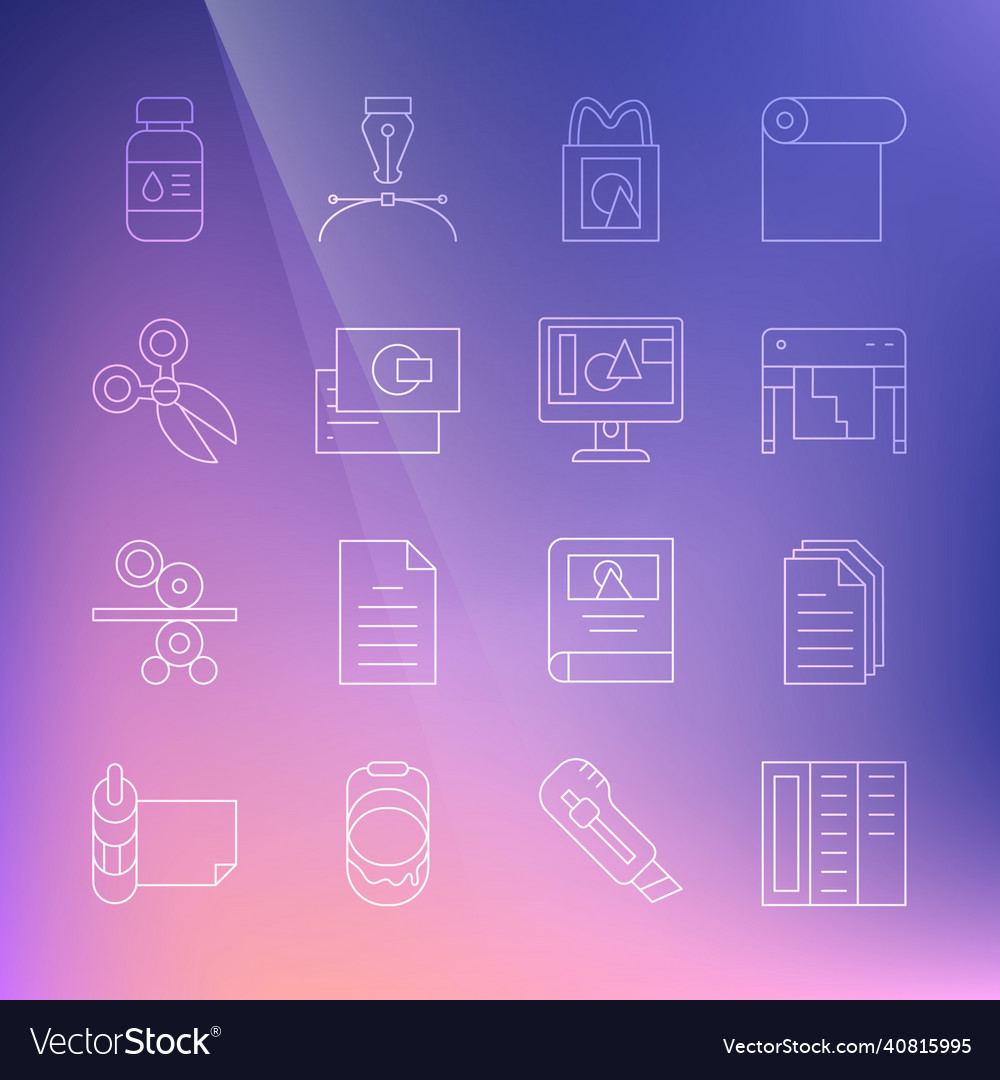 Set line brochure file document plotter paper