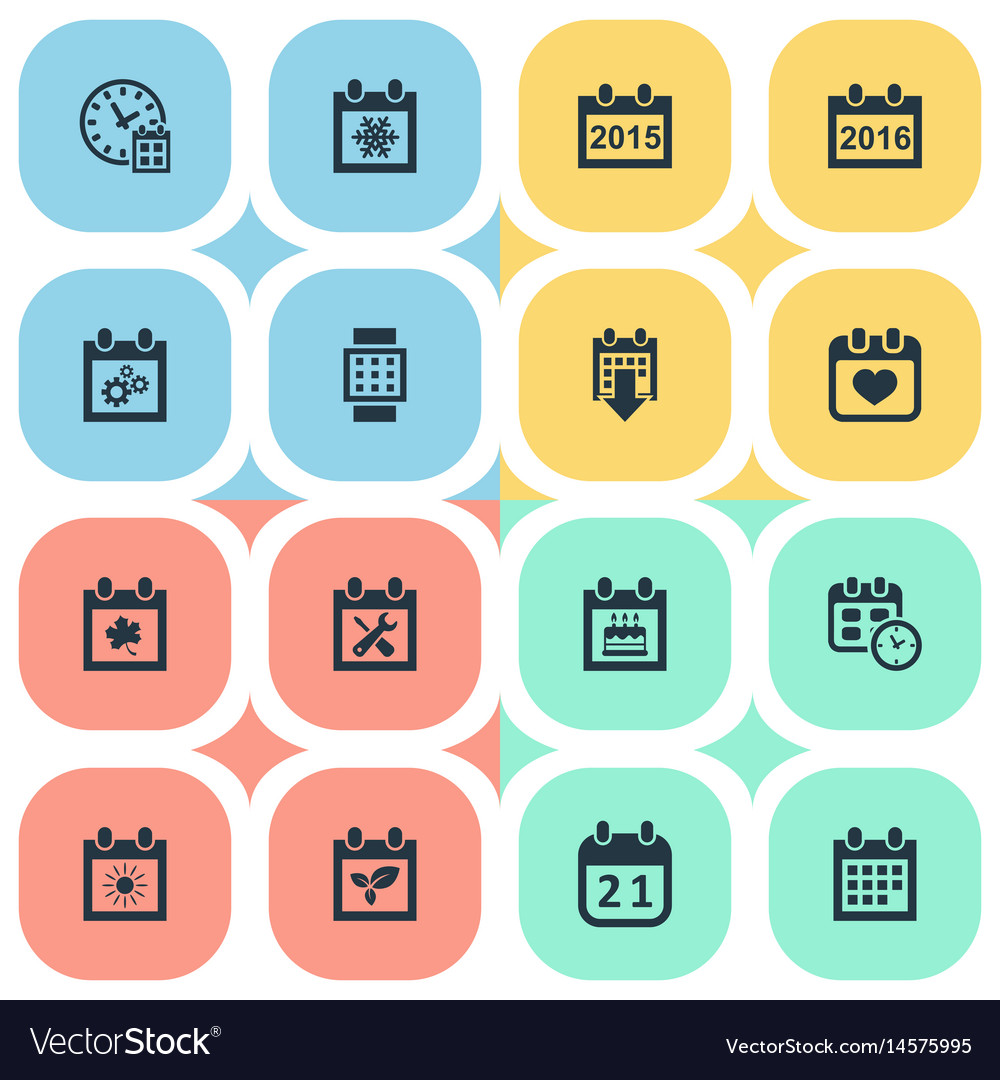 Set of simple time icons