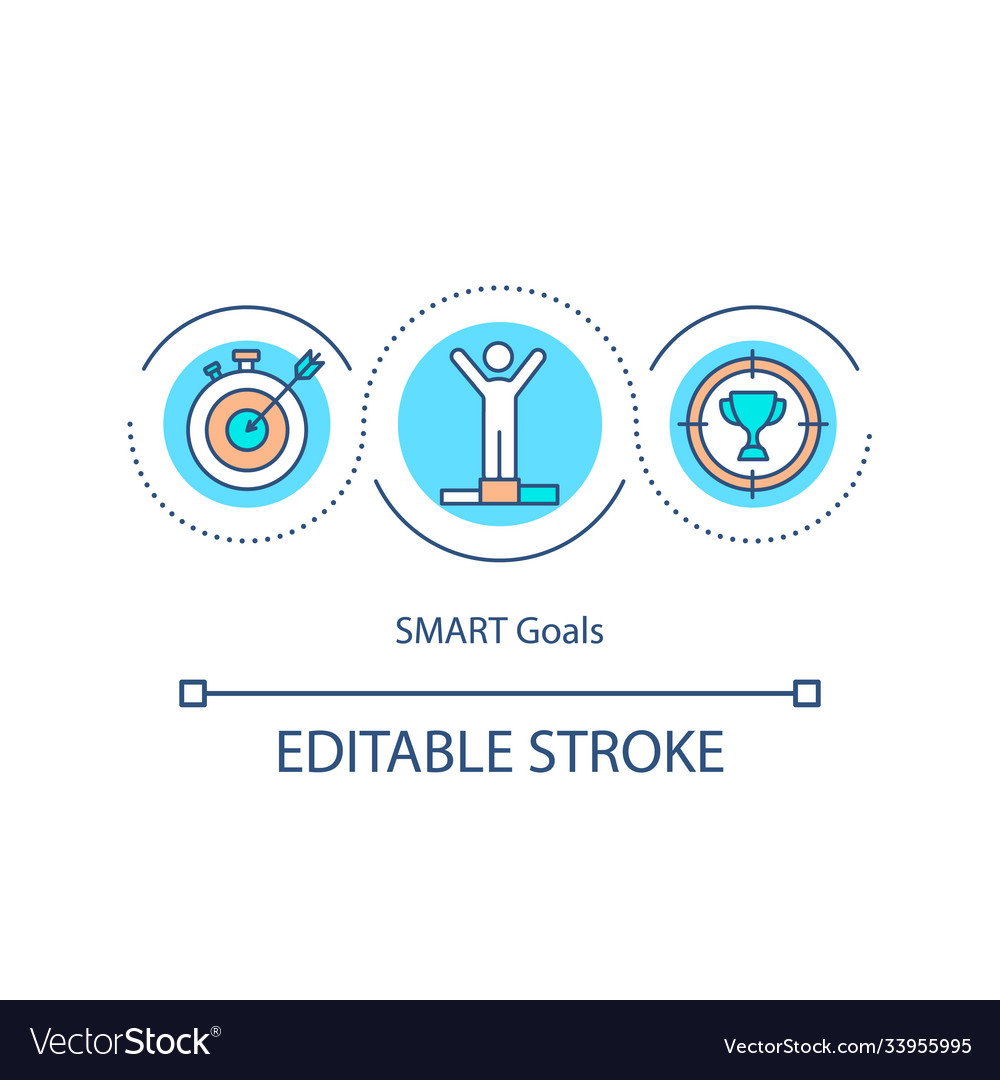 Smart goals concept icon