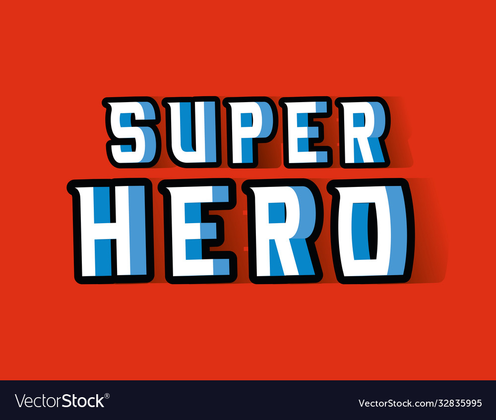 Super hero lettering design