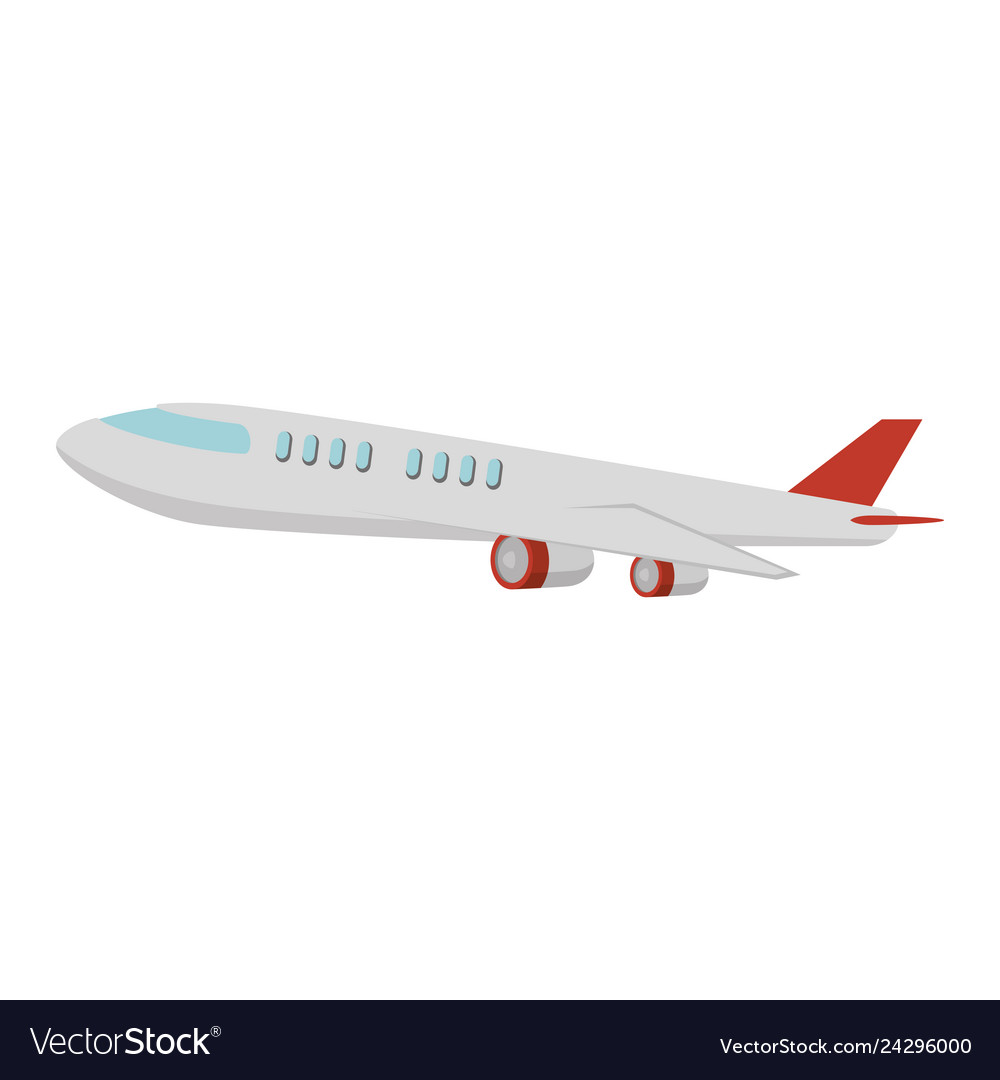 Airplane flying isolated icon Royalty Free Vector Image