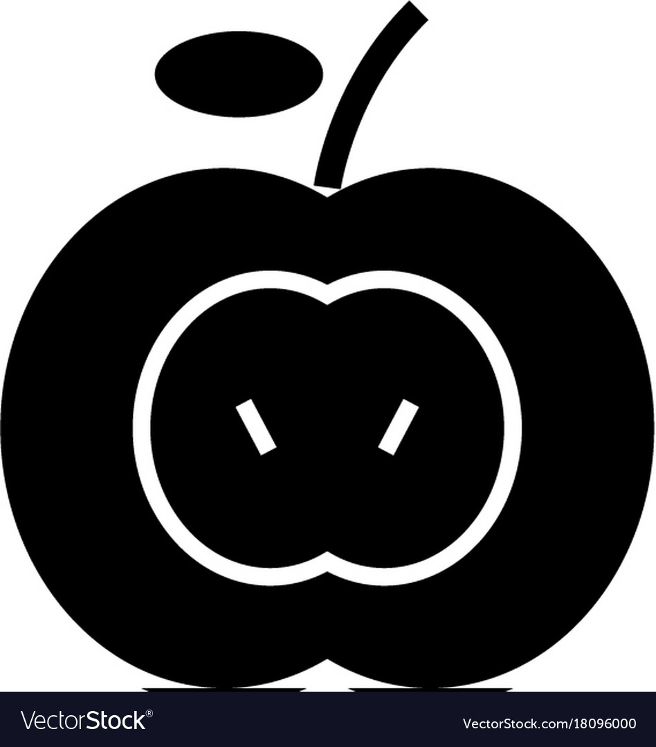 Apple icon black sign