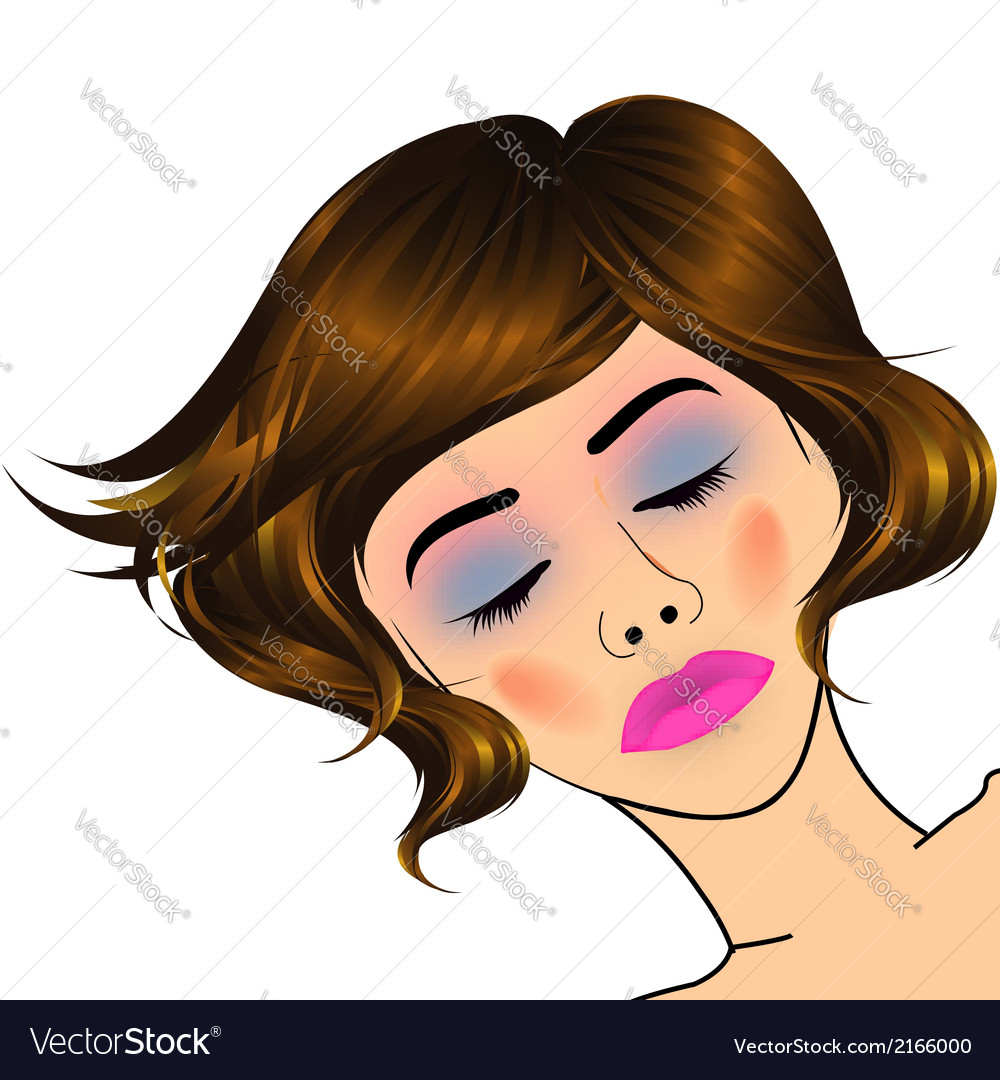 Beautiful Lady With Golden Highlights On Hair