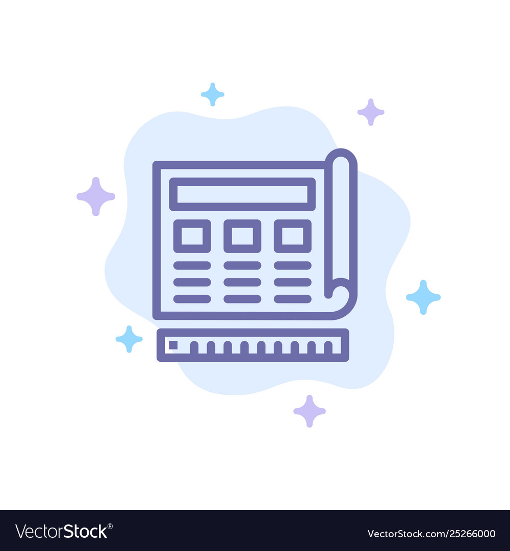 Blueprint blue print website web icon Vector Image Blueprint blue print website web icon