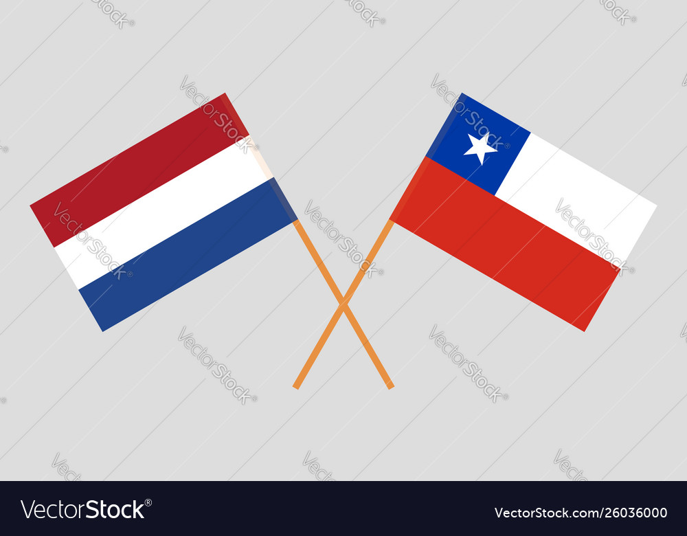Chilean and netherlandish flags