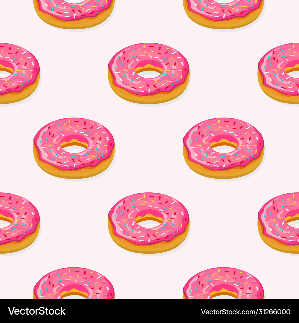 Donuts seamless pattern Royalty Free Vector Image