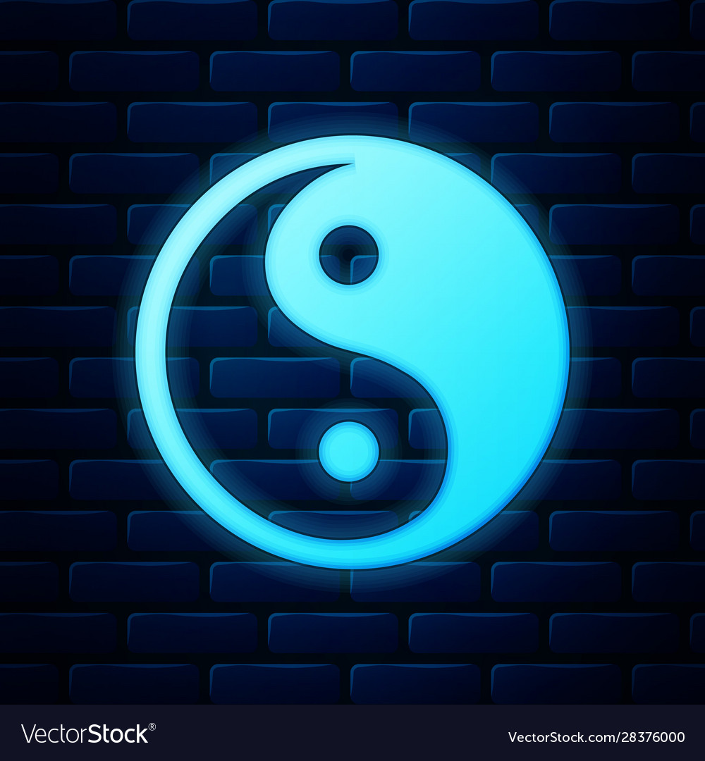 Glon neon yin yang Symbol Harmonie