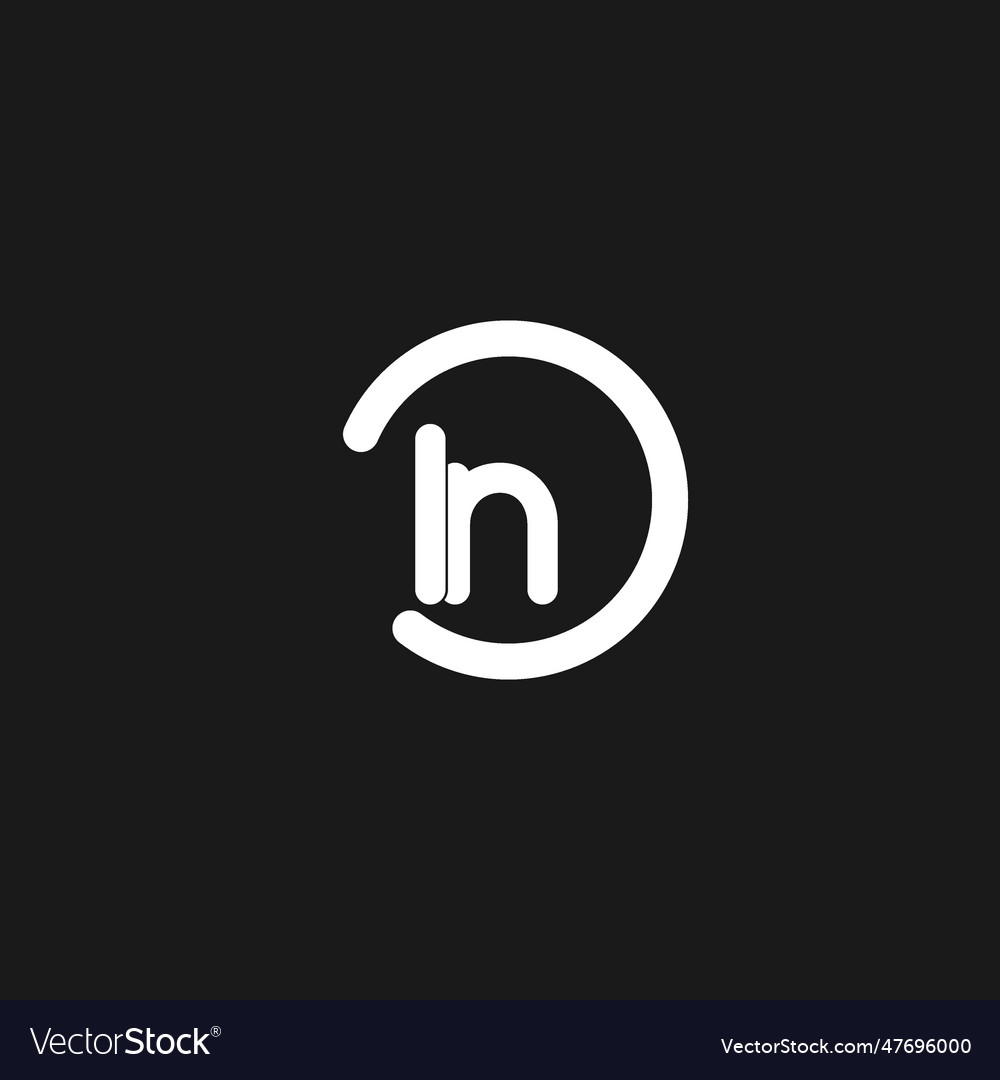 Initials ln logo monogram with simple circles