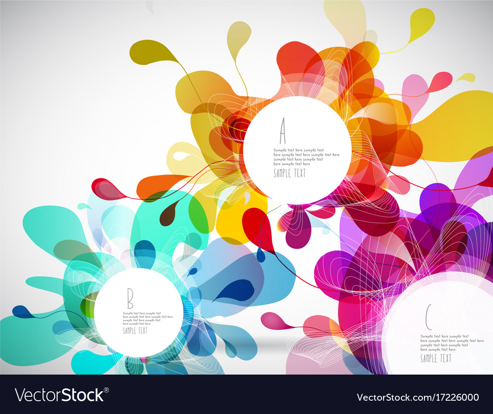 Random colorful bubbles with place for your text