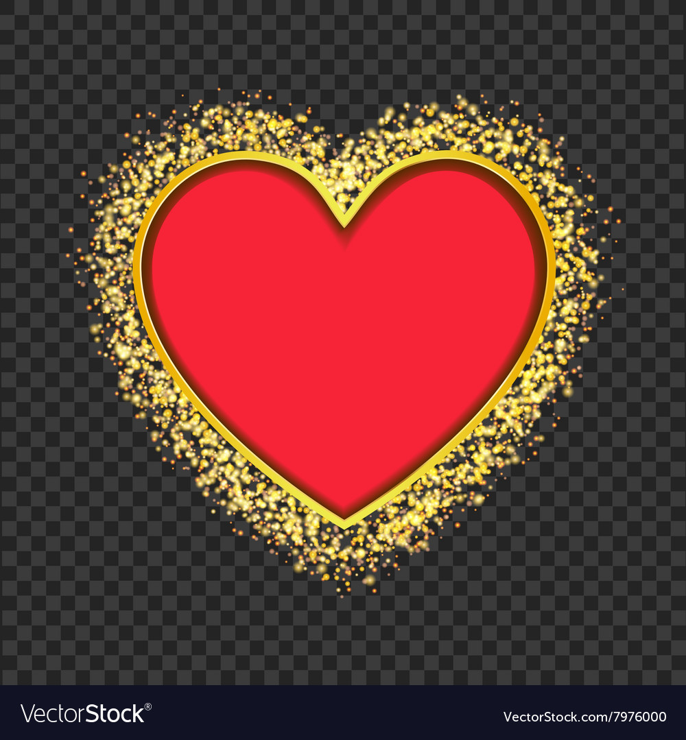 Red heart frame Royalty Free Vector Image - VectorStock