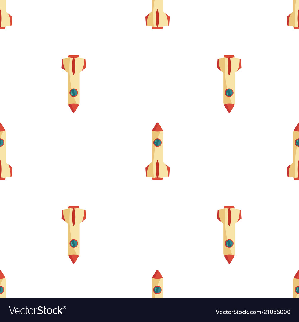 Seamless pattern with space rocket vector image Seamless pattern with space rocket