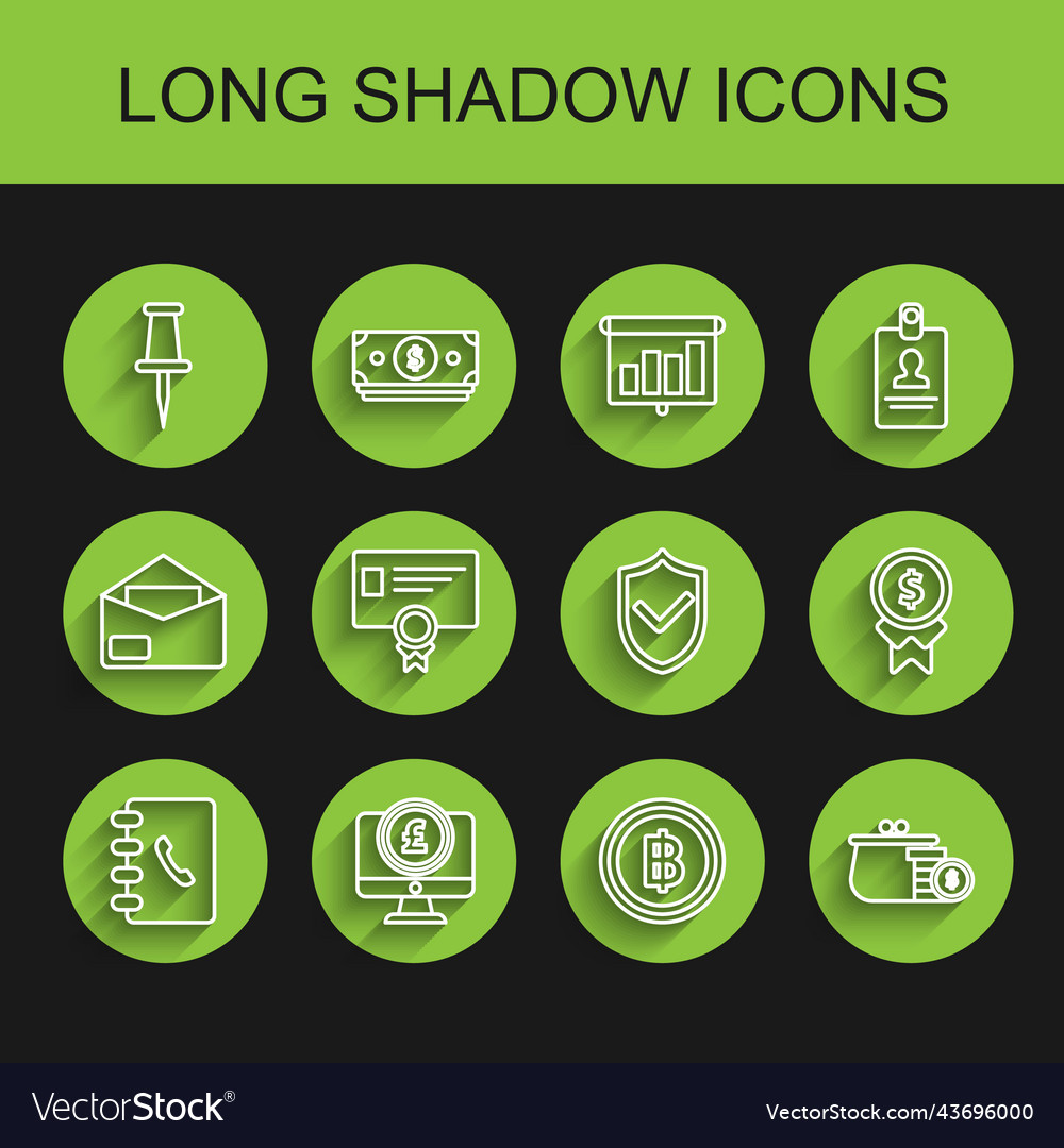 Set line address book computer monitor with pound Vector Image Set line address book computer monitor with pound