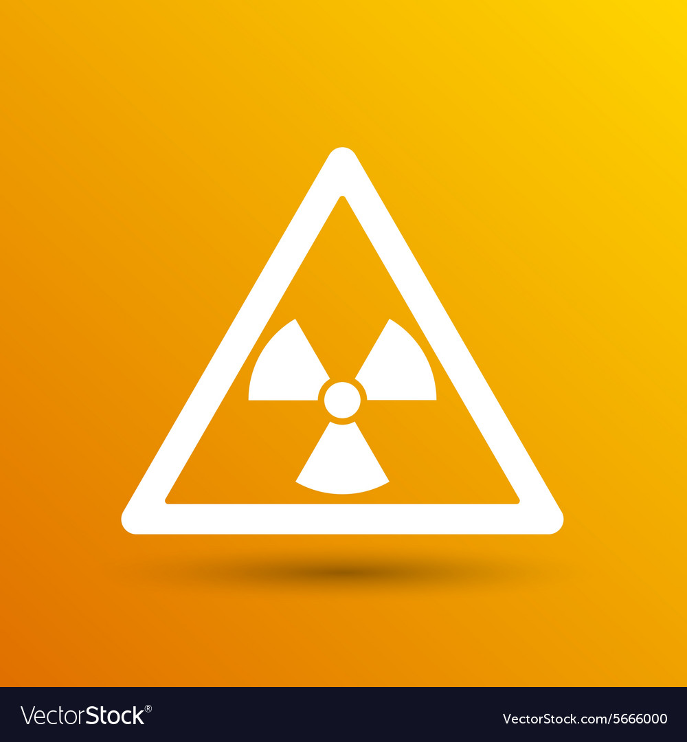 Sign radiation icon caution nuclear atom Vector Image