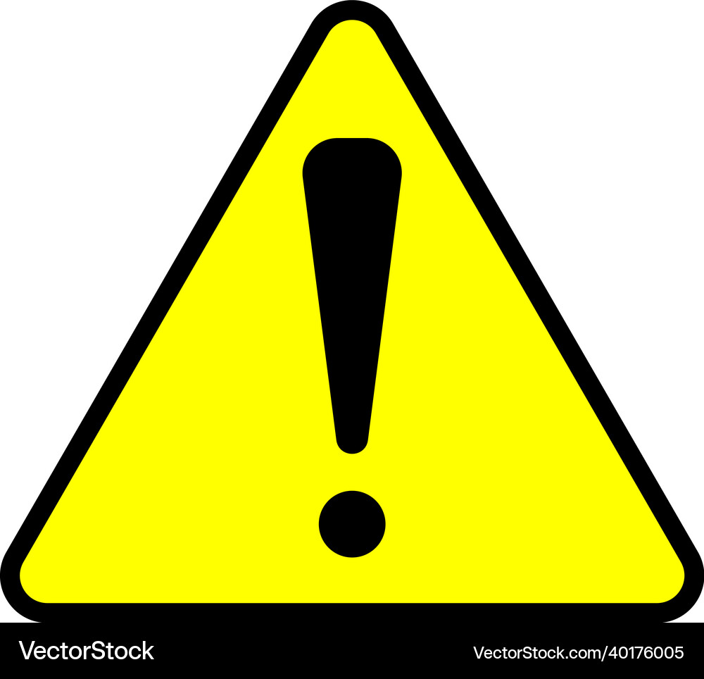 Attention Sign Icon - Flat Royalty Free Vector Image