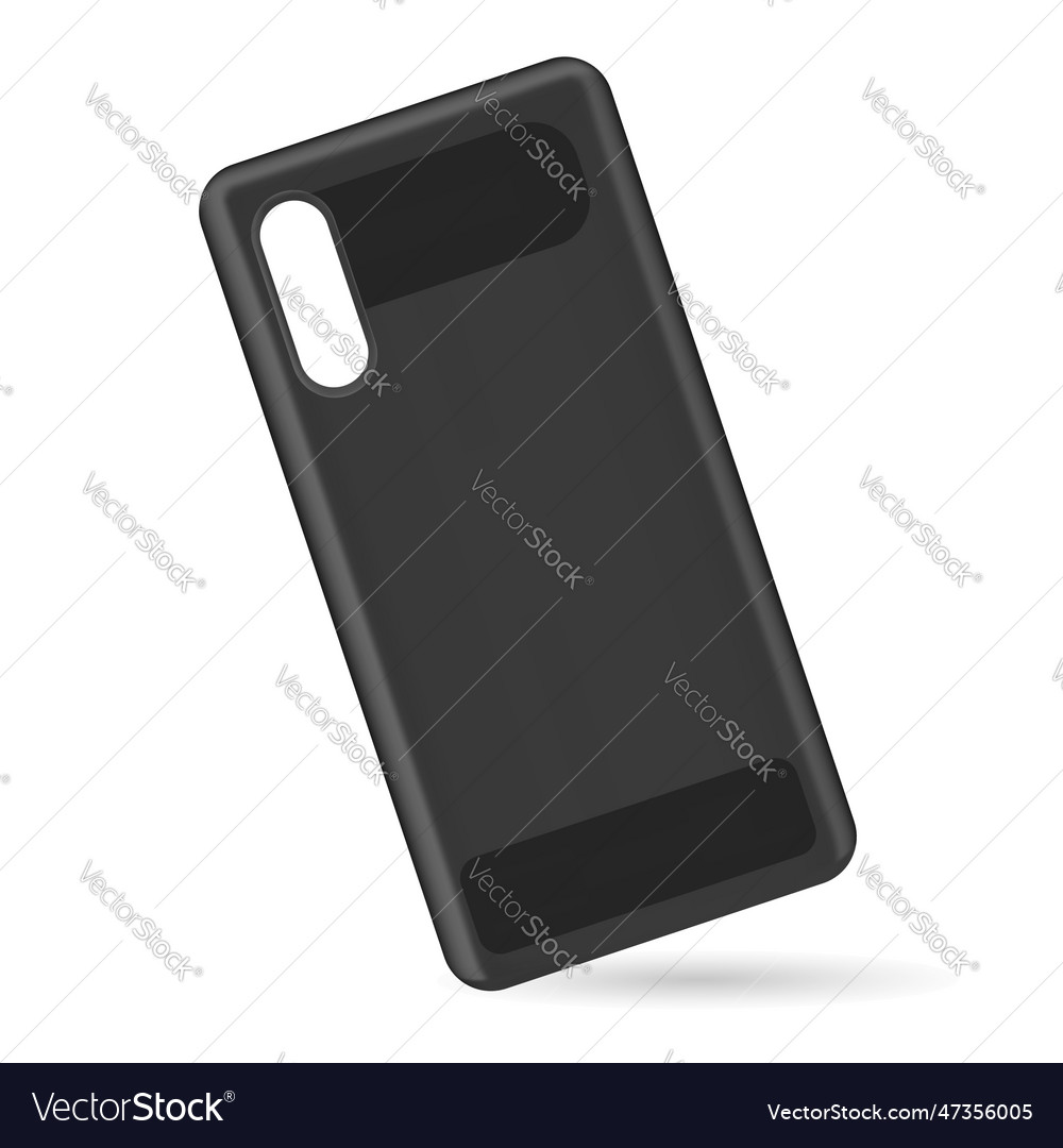 Black phone case template Royalty Free Vector Image