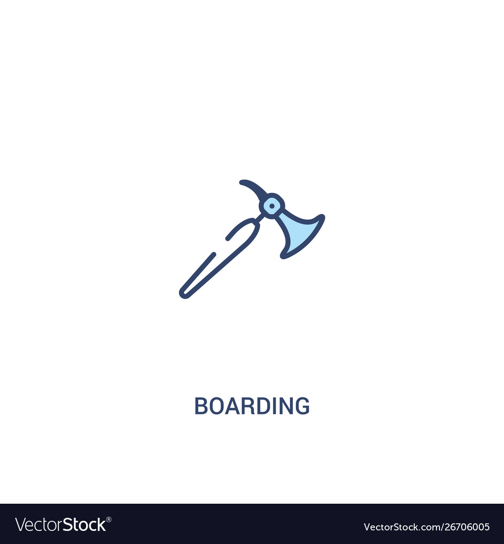 Boarding concept 2 colored icon simple line