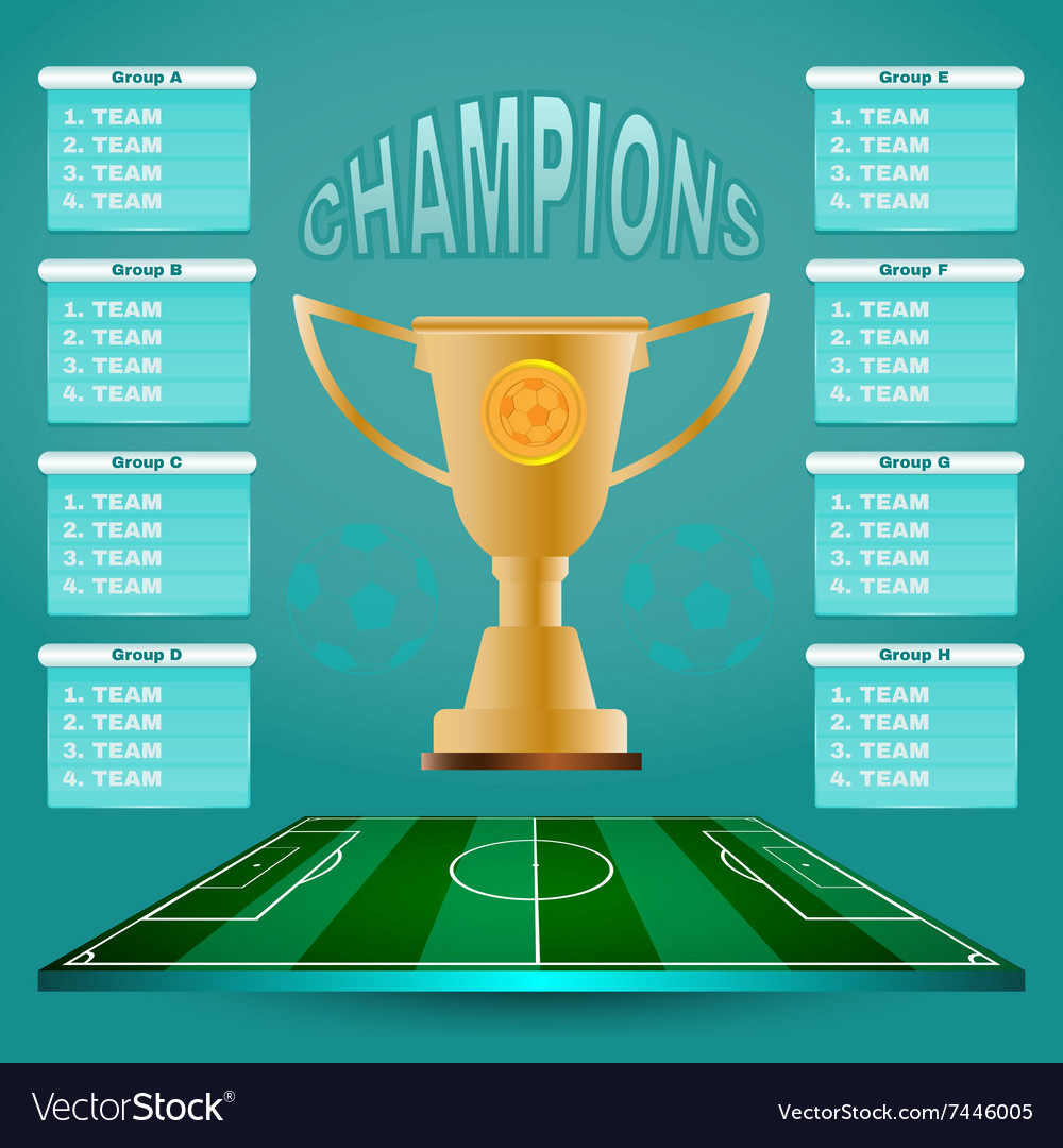 Champions groups and teams template