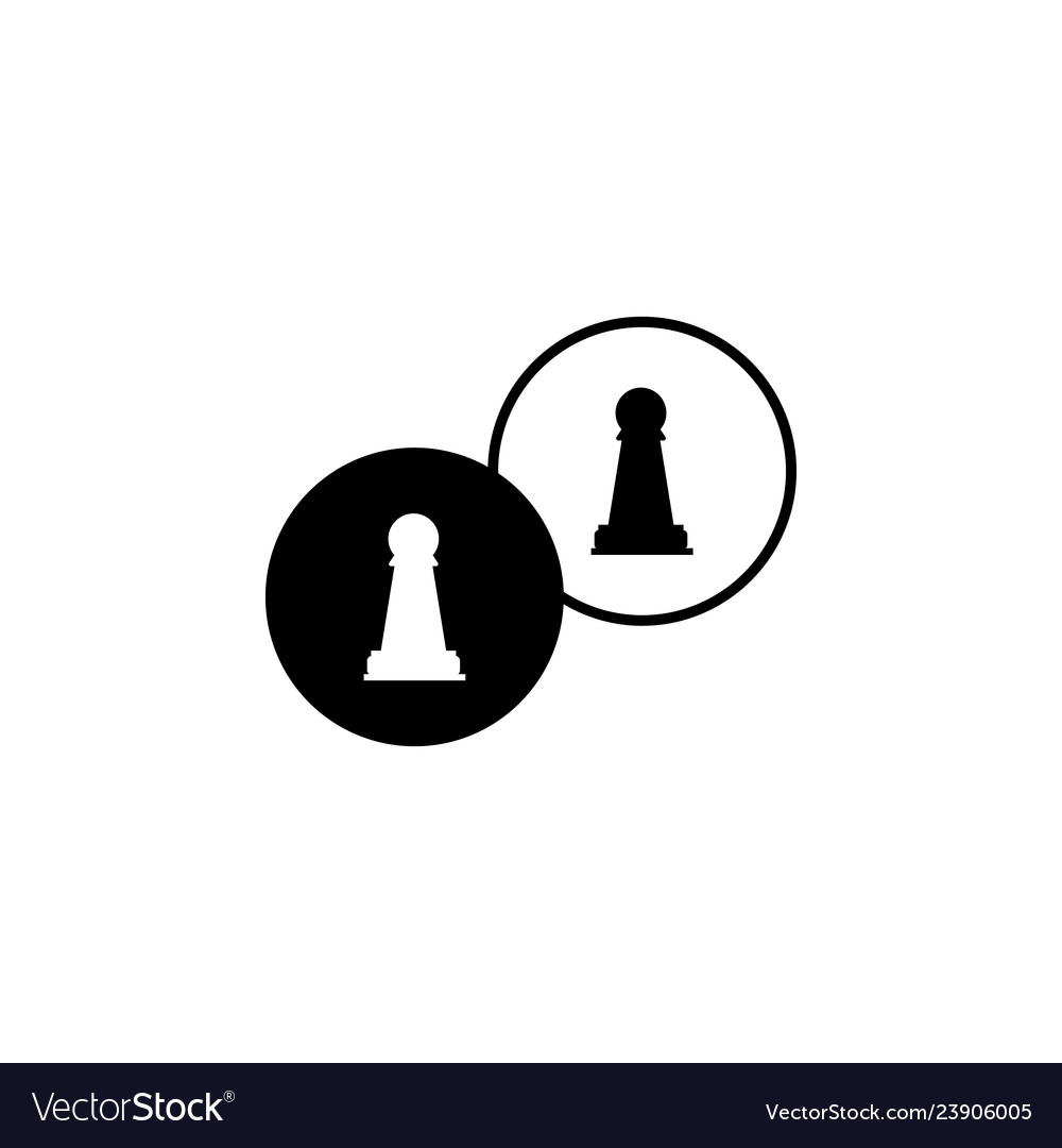 Chess icon element of for mobile concept