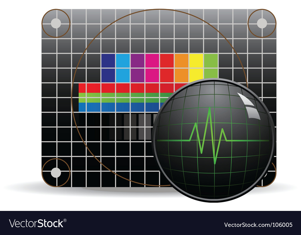 Color Control Chart with Oscilloscope Display