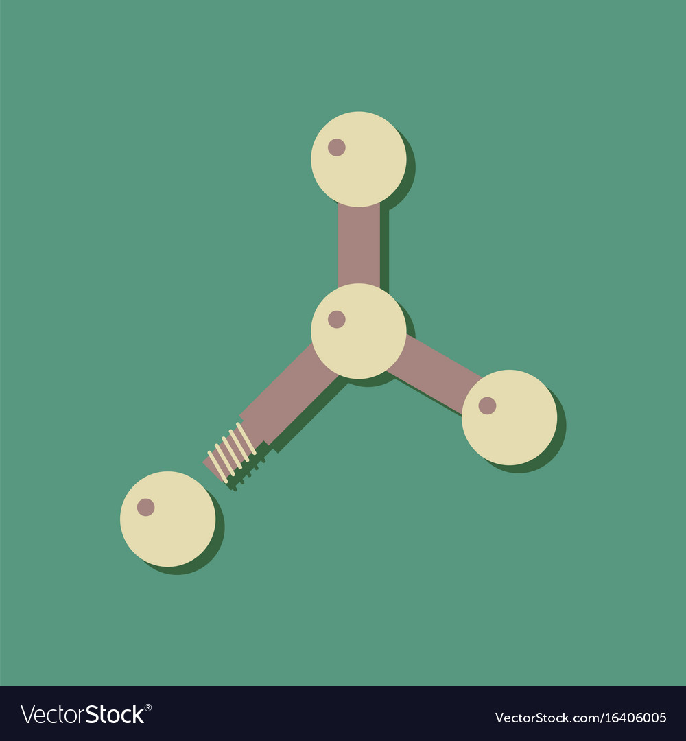 Flat icon design collection atom disconnection