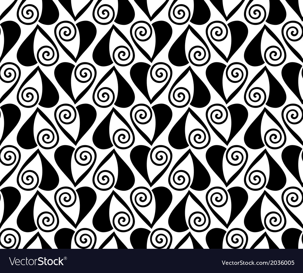 Heart Pattern - Black & White