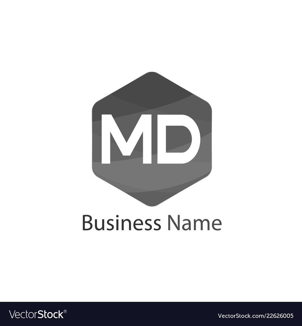 Initial letter md logo template design