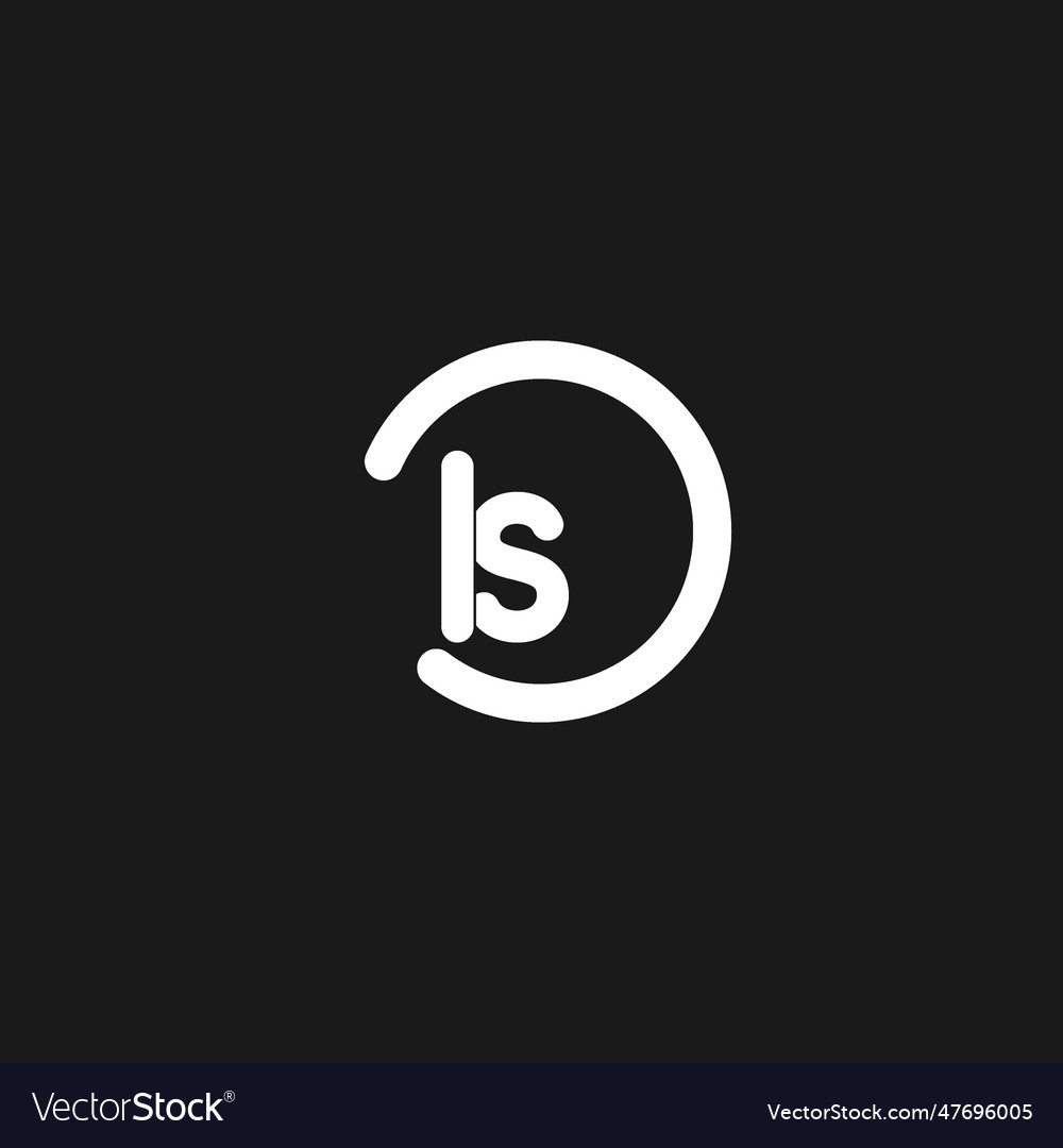 Initials ls logo monogram with simple circles Vector Image Initials ls logo monogram with simple circles