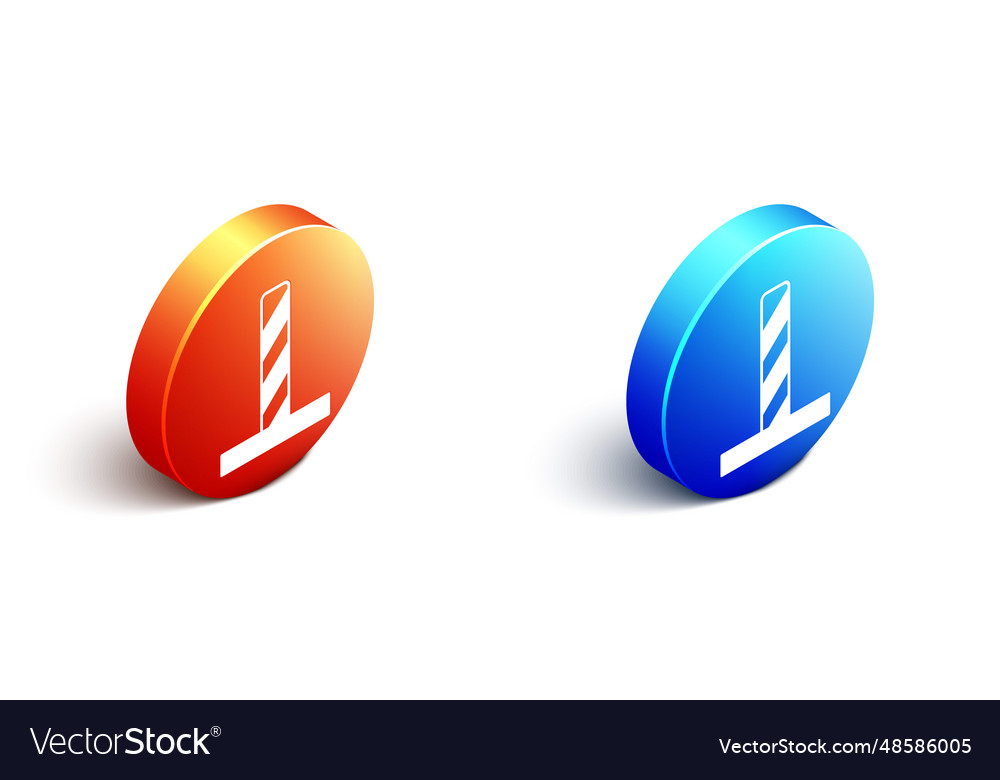 Isometrischer Katzenkratzerpfosten mit Spielzeugsymbol vector image Isometrischer Katzenkratzerpfosten mit Spielzeugsymbol