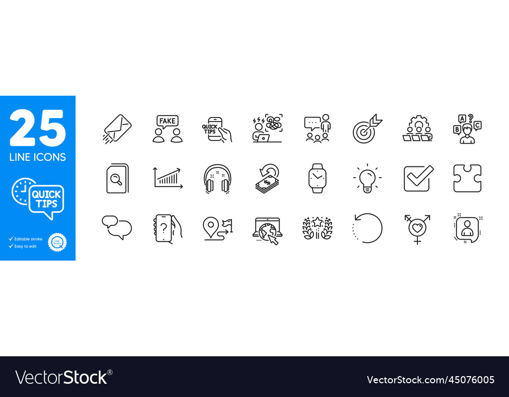 Outline icons set recovery data search files vector image Outline icons set recovery data search files