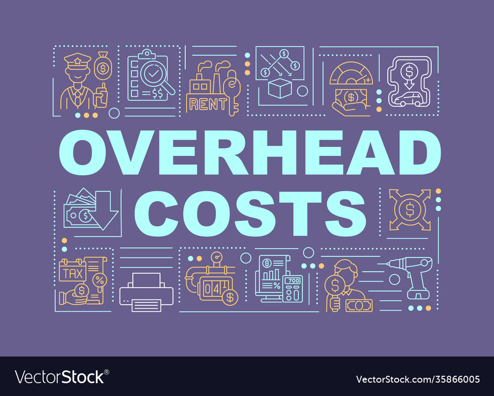 Overhead costs word concepts banner